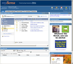 myBerea Faculty - Home Tab