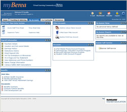 myBerea Faculty - My Accounts Tab